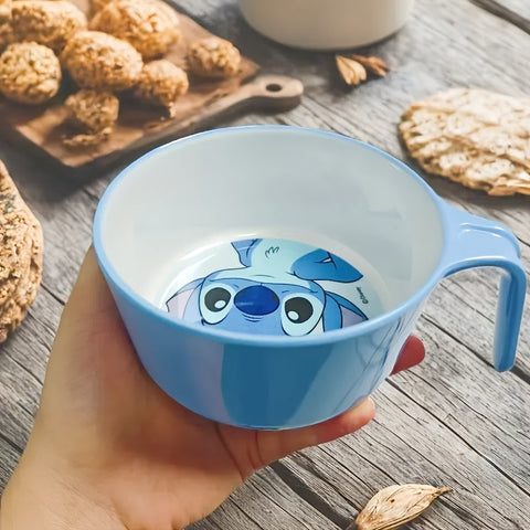 3-teiliges Stitch Tischgeschirr Set – Schüssel, Becher und Löffel mit niedlichem Cartoon-Design