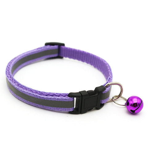 Reflektierendes Katzenhalsband mit AirTag Halter und Glocke – Verstellbares Halsband für Nachtsichtbarkeit