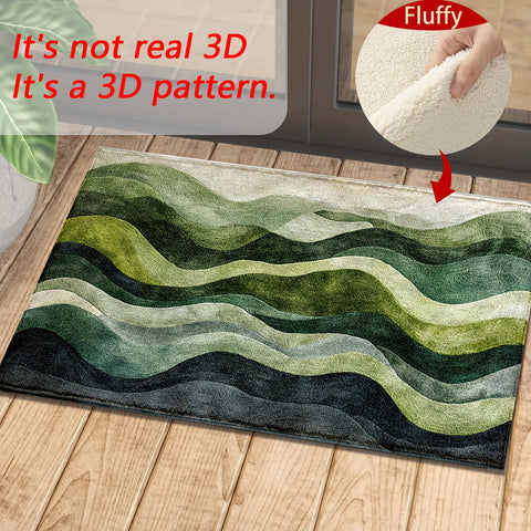 Geometrische Wellen-Badmatte – Perfekt für Badezimmer oder Eingangsbereich