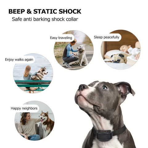 Wiederaufladbarer Hundehalsband – Vibrations- und Pieptöne zur Verhaltenskontrolle