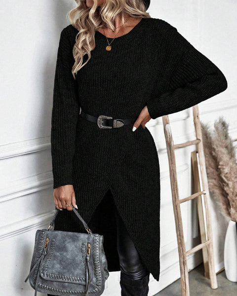 Lotte Asymmetrisches Strickkleid – Elegant und Bequem