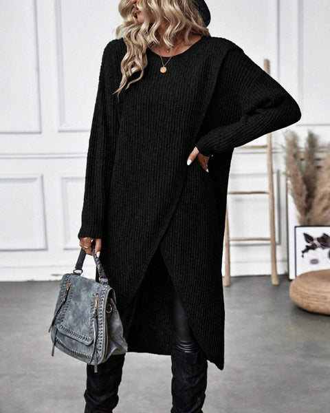 Lotte Asymmetrisches Strickkleid – Elegant und Bequem