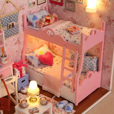Verzauberndes Mädchenzimmer Puppenhaus - Niedliches und Detailliertes DIY-Modell