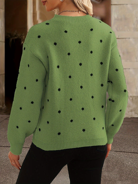 Zara Polkadot Pullover - Lässig und Stilvoll für Damen im Herbst und Winter