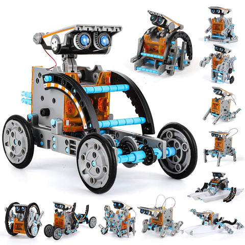 Solar Robo Builder - 12-in-1 Bildungsbau-Spielzeug mit Solarenergie