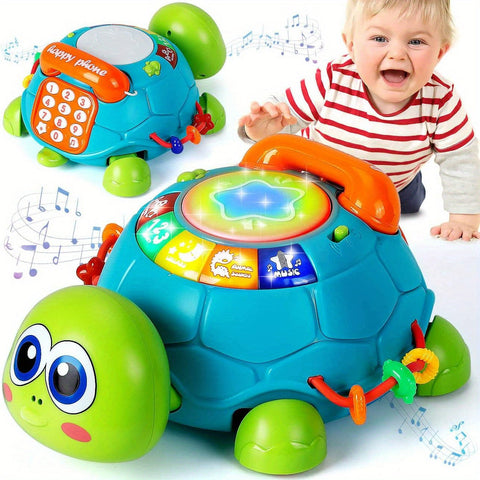 Interaktives Musikalisches Schildkröten-Spielzeug für Kinder – Bildungsreich und Lehrreich, Mit Lichtern und Geräuschen