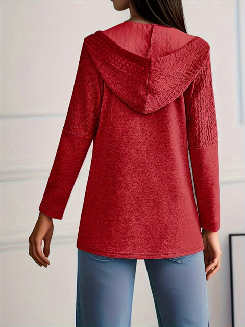Luna Strick Hoodie Jacke - Stilvoll und Bequem für Damen im Herbst und Winter