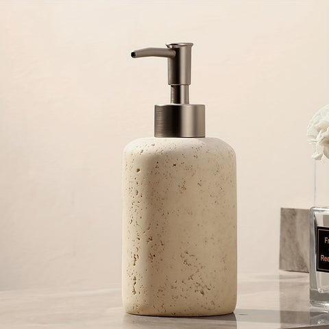 Marmor Seifenspender – Luxuriöser Resinspender mit Edelstahlpumpe für Badezimmer oder Küche