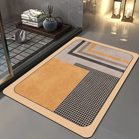Luxuriöse geometrische Badmatte - Für stilvolle Badezimmer