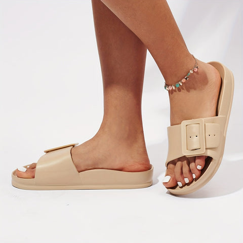 Bequeme Damen Slipper mit Schnalle – Leicht & Verstellbar für Innen und Außen