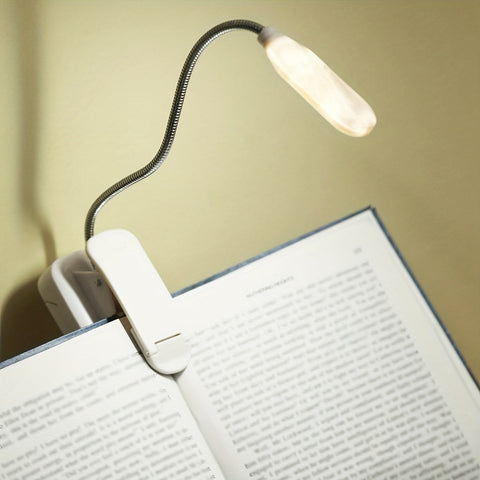 Flexible Cliplampe - Tragbare Leselampe mit Verstellbarem Hals für Zuhause oder Unterwegs