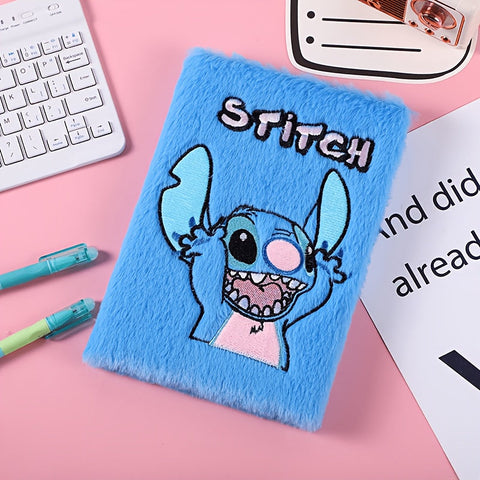 Stitch Plüsch Tagebuch – Kawaii Cartoon Notizbuch für Erwachsene und Kinder