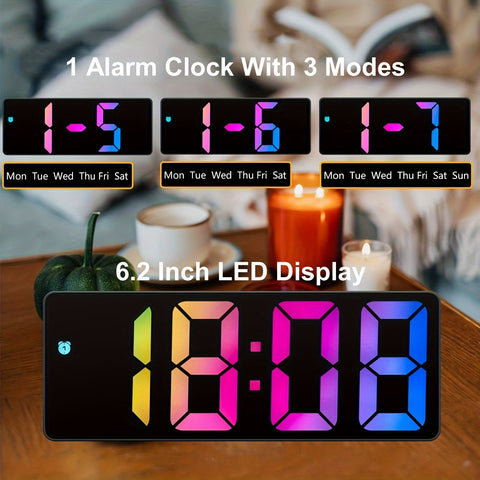 Bunte LED Digitale Uhr - Für einen Fröhlichen Start in den Tag
