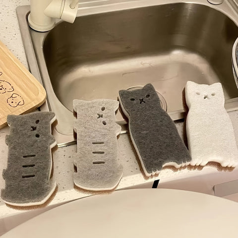 Purrfect Clean Katzen-Schwammset – Nachhaltig, Niedlich und Superfunktional