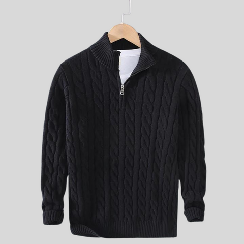 Lars Strickpullover mit Halbreißverschluss – Zeitlos und Warm