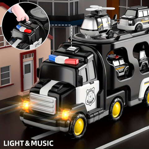 Polizei Spielset mit Lastwagen und Fahrzeugen - Für Spannung und Abenteuer