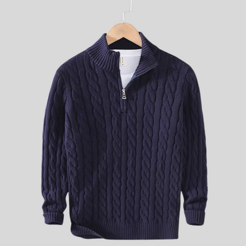 Lars Strickpullover mit Halbreißverschluss – Zeitlos und Warm