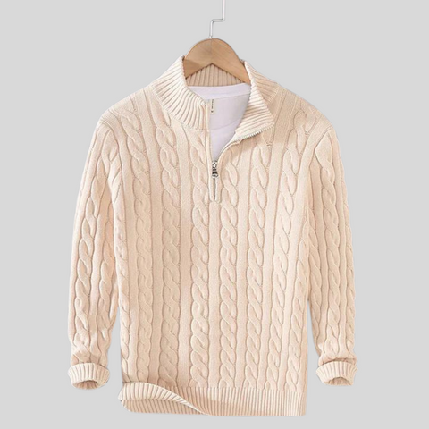 Lars Strickpullover mit Halbreißverschluss – Zeitlos und Warm