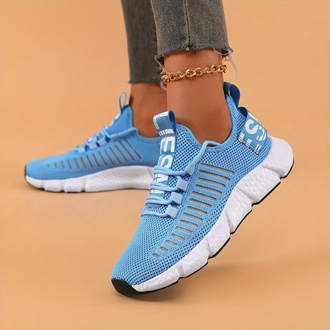 Atmungsaktive Strick-Plattform-Sneaker für Damen – Bequem und Trendy