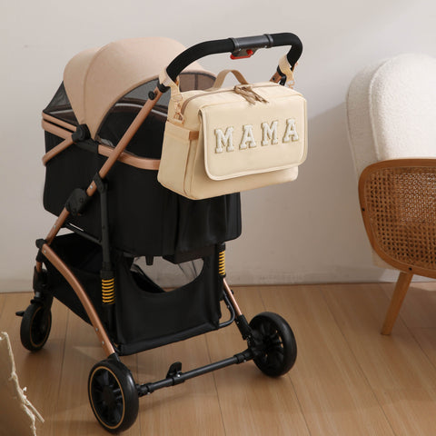 Mama Universeller Kinderwagen Organizer Tasche – Mit Isoliertem Becherhalter und Abnehmbarem Handyhülle