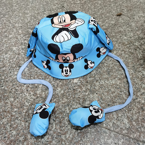 Bewegende Ohren Fischerhut für Kinder – Niedliches Cartoon Stitch Design