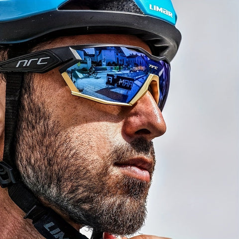 Polycarbonat Fahrradbrille mit 3 Gläsern – Winddichte Brille für Radfahren, Laufen und Outdoor-Aktivitäten