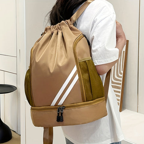 Stylische Nylon-Gymtasche mit Kordelzug – Praktisch und Wasserdicht für Sport und Reisen