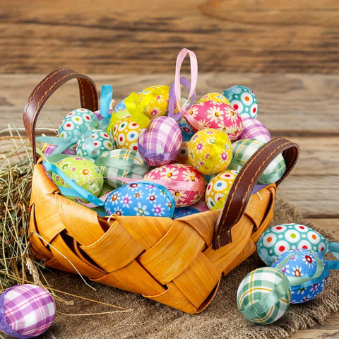 24 Stück Bunte Ostereier – Perfekt für Osterdekorationen und Frühlingsfeste