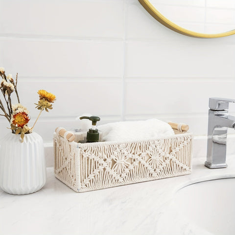 Set aus 2 handgefertigten Makramee-Aufbewahrungskörben – Boho-Chic für eine stilvolle Ordnung
