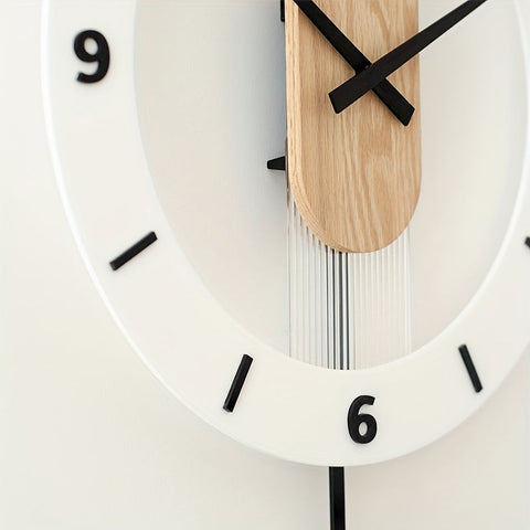 Kreative Pendule Wanduhr aus Holz und Acryl – Stilvolle und Stille Dekoration