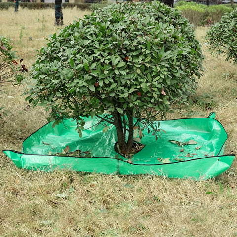 Großes Gartenplane mit Baum-Aussparung – Wasserdicht, Wiederverwendbar und Perfekt für Schnittarbeiten