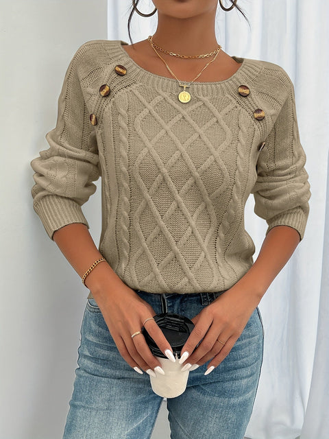 Luxe Knopfpullover - Komfortabel und stilvoll für jeden Anlass
