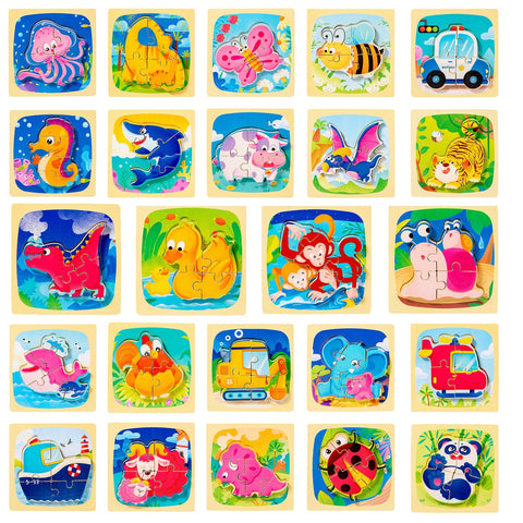 Holzpuzzle mit Tieren für Kinder - Pädagogisch und Spaßig