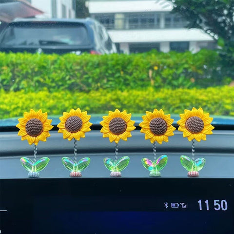 SunnyRide - Niedliches Sonnenblumen-Autoornament