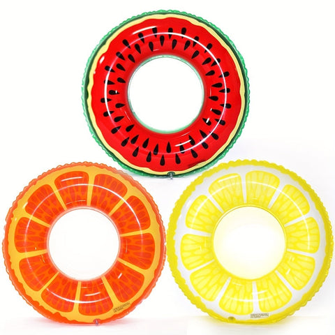 Frucht-Thema Aufblasbare Schwimmbad Floats – Set von 3 Strapazierfähigen Ringen