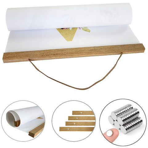 Magnetischer Holz-Posteraufhänger – Einfache und Stilvolle Wanddekoration