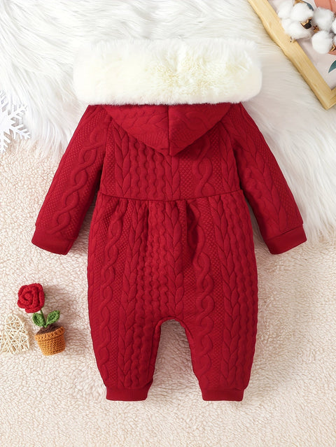 Luna Baby Overall – Niedlicher gesteppten Einteiler mit Schleifen für den Winter