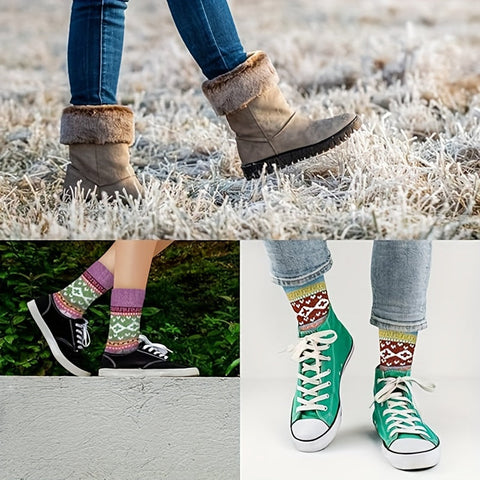 Lola Set von 5 Paar Wintersocken für Damen - Warm und Bequem für die Kalten Monate