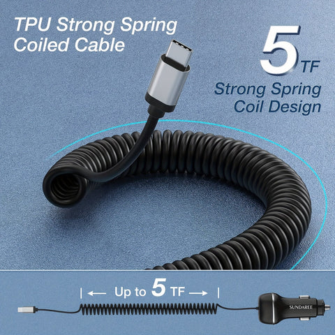 Schnell aufladbarer USB-C 51W Autolader – Für superschnelles Aufladen mehrerer Geräte