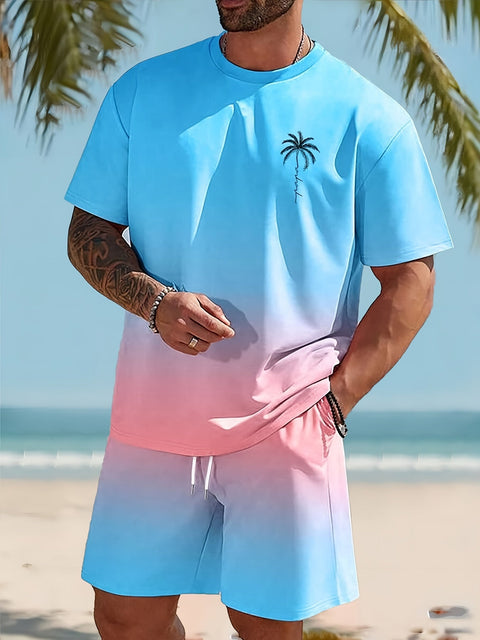 Trendige Bequeme Herren Sommeroutfit - Bequemes T-Shirt und Shorts für einen lässigen Stil