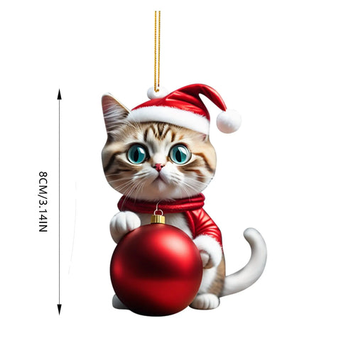 Katzen Weihnachts Ornament - Niedliche Festliche Baumdekoration