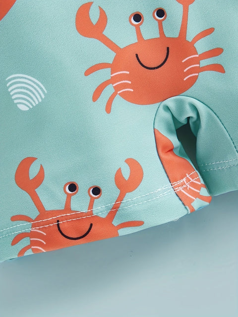 Krabben UV-Schwimmanzug für Babys – Bequemes Einteiler für Sonne & Spritzvergnügen