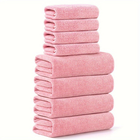 Weiche Korallenvelours Handtuchset – Absorbierend und Schnell Trocknend