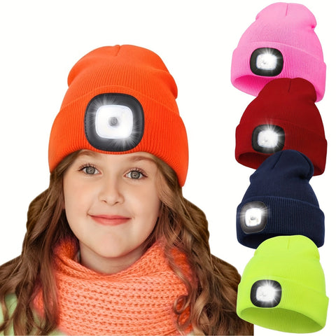 LED Mütze für Kinder - Hände Frei und Beleuchtet