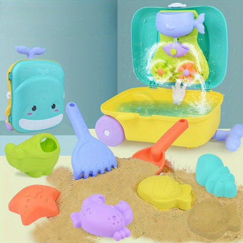 Walvis-Thema Strandspielzeug Set für Babys – 8-teiliges Reisegepäck