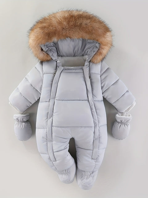 Frosty Baby Overall – Luxuriöser Winter-Jumpsuit mit Kapuze für die kälteren Monate