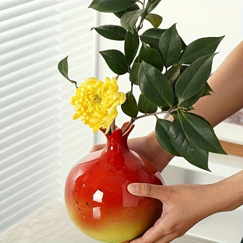 Granatapfel Vase - Handgefertigte Elegante Dekoration