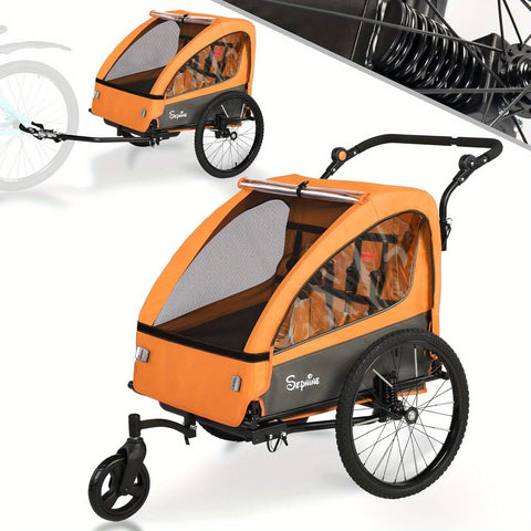 FlexiRide 2-in-1 Fahrradanhänger – Komfortabel und Zusammenklappbar für Zwei Personen