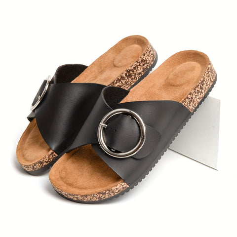 Moderne Damen Sandalen mit Metallverschluss – Komfortabel und Stilvoll für Jede Saison