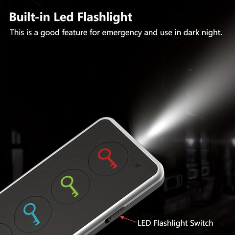 Schlüsselfinder mit 4 Empfängern – LED Taschenlampe & Tragbares Design